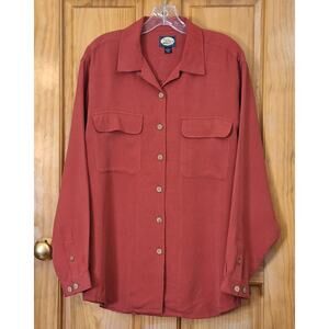 Women's Rust Button-Up Shirt